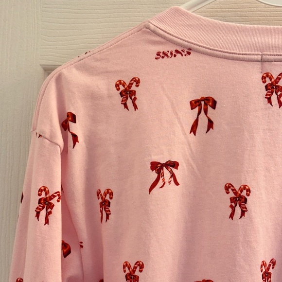 SKIMS Candy Bow Boyfriend Long Sleeve and Pant Set-Cherry Blossom size Medium - Picture 8 of 14